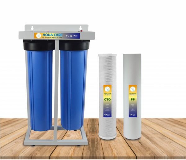 Jumbo two stage water filter with sediment and carbon block filter for clean water in whole house